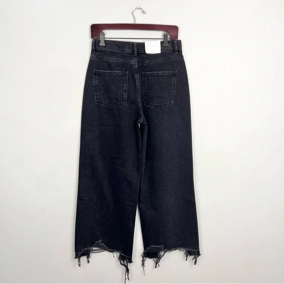 NWT DL1961 premium denim Hepburn wide leg high rise ankle jeans in Lark black 26 - Picture 6 of 17